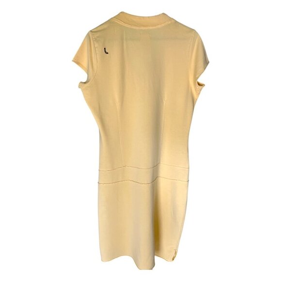 Lole Buttery Soft Yellow Casual V Neck Midi Dress Front Pockets Eco Friendly Lg - Picture 2 of 12